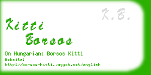 kitti borsos business card